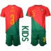 Billige Portugal Pepe #3 Hjemmetrøye Barn VM 2022 Kortermet (+ korte bukser)